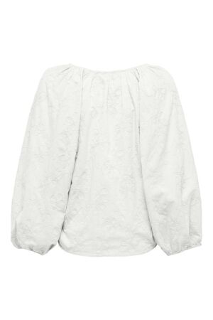 Only Only onlzion 3/4 v-neck emb top wvn Blouse 4983539 cloud dancer