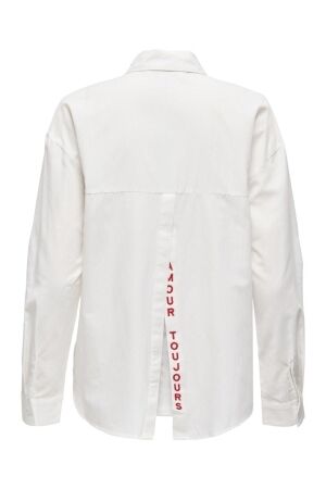 Only Only onlria l/s open note shirt wvn cs Blouse 4939158 cloud dancer text