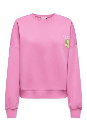 Only Only onlliny l/s o-neck print cs swt Sweater 4949763 wild orchid fresh lemon
