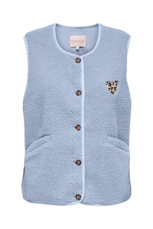 Only Only onlbaby life teddy vest pnt cs Gilets 5003902 cashmere blue leo