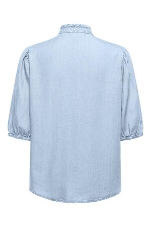 Only Only onlcharis life 2/4 frill shirt wvn cc Blouse 4977041 light blue denim