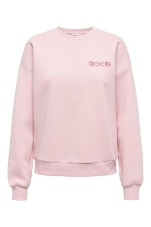 Only Only onldaze l/s o-neck terry print cs we swt Sweater 5027247 rosy touch feeling