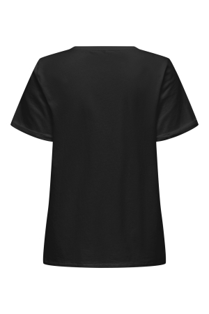 Only Only onlline life s/s o-neck print top cs jrs T-shirt Korte mouw black amour (leo)