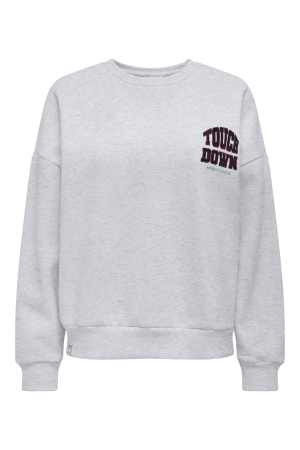 Only Only onlrillo l/s boxy o-neck cs swt Sweater light grey melange