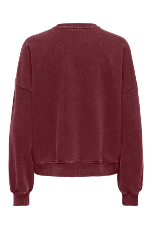 Only Only onllinda life l/s o-neck print cs swt Sweater cabernet amour (leo)