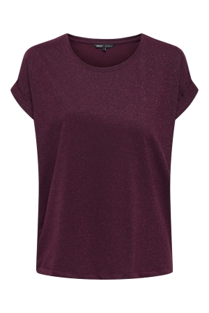 Only Only onlmoster glitter s/s top noos jrs T-shirt Korte mouw chocolate truffle lurex
