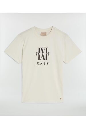 Josh V Josh V jv dorie monogram jv-5000-0006 T-shirt Korte mouw 033 off white