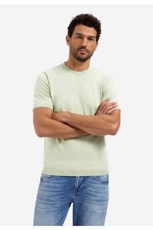 No- Excess No- Excess pullover short sleeve crew neck melange 31220293sn Trui korte mouw 050 green