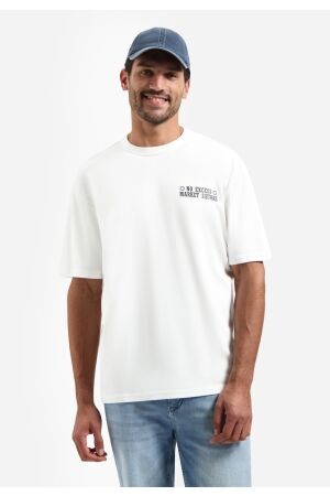 No- Excess No- Excess t-shirt crewneck solid heavy interlock 31340313 Print T-shirts 010 white