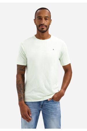 No- Excess No- Excess t-shirt crewneck slub 31360202sn Basic T-shirts 057 seagreen