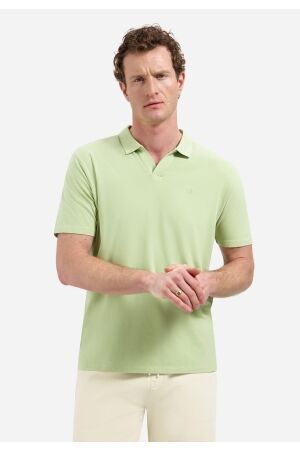 No- Excess No- Excess polo v-collar clean 31380306 Poloshirts 050 green