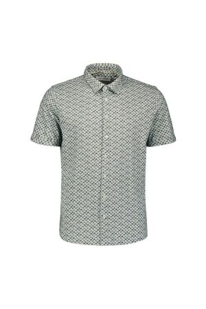 No- Excess No- Excess shirt short sleeve jersey allover printed 31440334 Overhemd 050 green