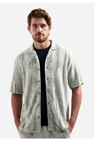 No- Excess No- Excess shirt short sleeve jacquard fancy 31490307 Overhemd 013 kit