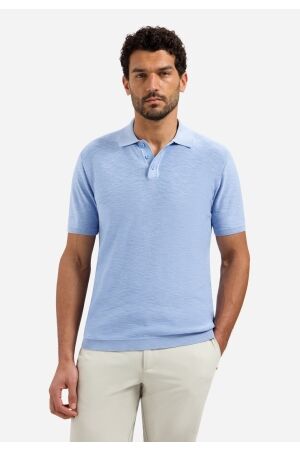 No- Excess No- Excess pullover short sleeve polo slub 31240263sn Poloshirts 030 blue