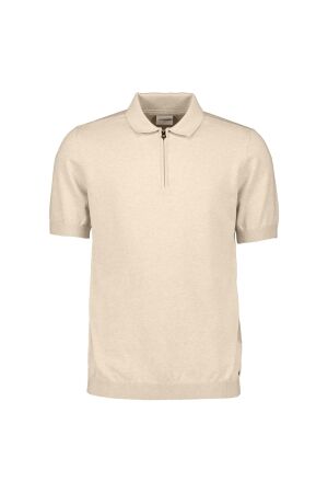 No- Excess No- Excess pullover short sleeve polo zip melange 31220291sn Trui korte mouw 045 desert