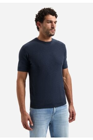 No- Excess No- Excess pullover short sleeve crew neck slub 31240262sn Trui korte mouw 078 night