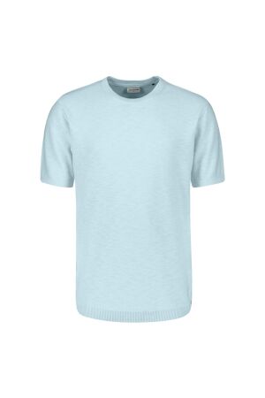 No- Excess No- Excess pullover short sleeve crew neck slub 31240262sn Trui korte mouw 134 sky