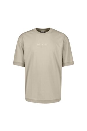 No- Excess No- Excess t-shirt crewneck solid heavy interlock sweat styli Print T-shirts 044 taupe