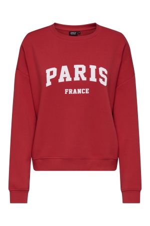 Only Only onlsweat life l/s crew o.size state noos Sweater true red paris
