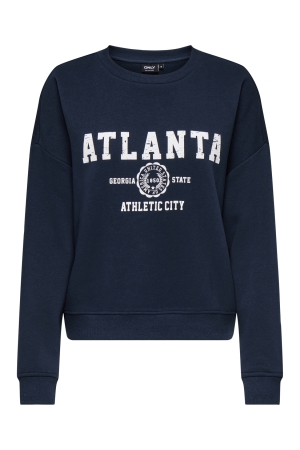 Only Only onlsweat life l/s crew o.size state noos Sweater sky captain atlanta