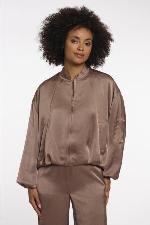 Rino & Pelle Rino & Pelle bomber jacket with zipper flore.7002622 Jackets 11011 slate bark