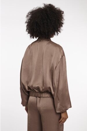 Rino & Pelle Rino & Pelle bomber jacket with zipper flore.7002622 Jackets 11011 slate bark