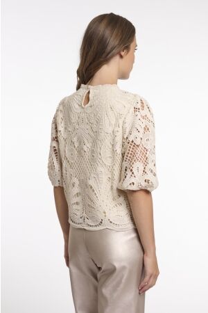 Rino & Pelle Rino & Pelle short balloon sleeve top chantalle.7002622 T-shirt Korte mouw 9030 birch