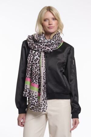 Rino & Pelle Rino & Pelle scarf with leopard print klaartje.7002621 Sjaals 8980 leopard