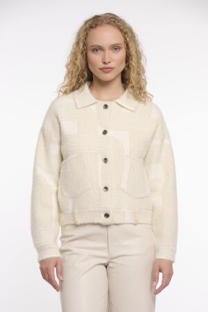 Rino & Pelle Rino & Pelle boxy jacket bubbly.5012621 Vest 11063 birch labyrinth
