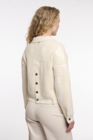 Rino & Pelle Rino & Pelle boxy jacket bubbly.5012621 Vest 11063 birch labyrinth