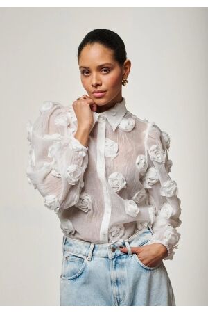 Aaiko Aaiko lien beads co 522 Blouse 114300 les blancs