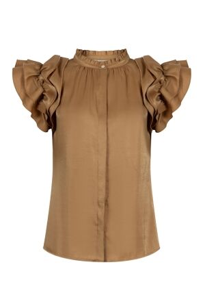 Aaiko Aaiko gezana vis 355 T-shirt Korte mouw 181025 almond