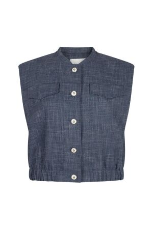 Aaiko Aaiko olivia denim vis 368 Gilets 193925 night blue