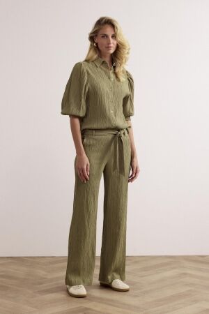 Tramontana Tramontana creased wide-leg trousers c30-19-101 Broek 006155-aloe