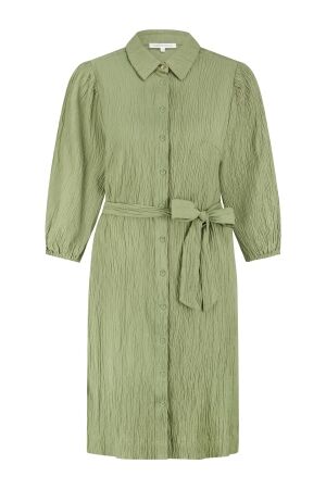 Tramontana Tramontana creased belted dress c30-19-501 Jurk 006155-aloe