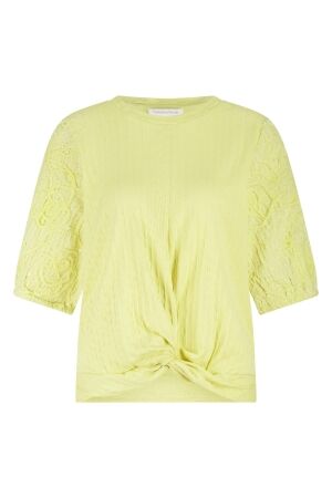Tramontana Tramontana short-sleeve fabric mix top c32-19-401 T-shirt Korte mouw 005795-celery