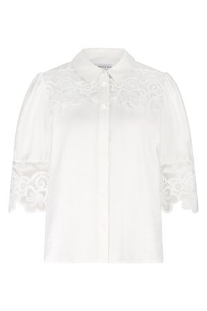 Tramontana Tramontana blouse lace details o06-19-301 Blouse 001100-offwhite