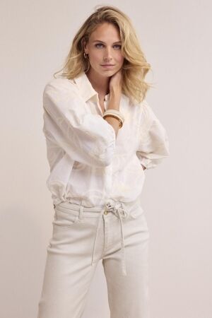 Tramontana Tramontana blouse fancy armhole o17-19-301 Blouse 001100-offwhite