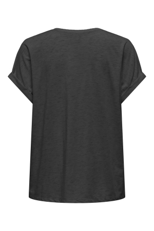 Only Only onlrina s/s v-neck glitter top cs jrs T-shirt Korte mouw dark grey melange