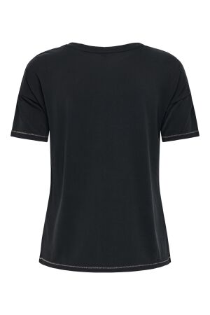 Only Only onlfree life s/s stitch v-neck top jrs T-shirts black gold glitter