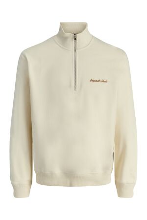Jack & Jones Jack & Jones jornorrebro emb sweat high neck sn Sweater antique white