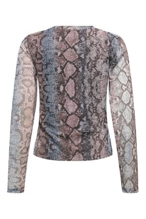 Only Only onlnova l/s mesh top T-shirt Lange mouw ombre blue
