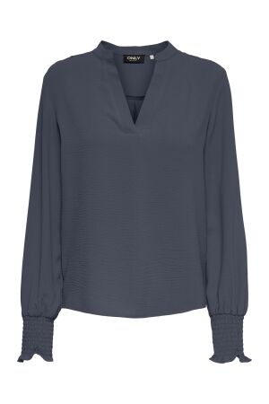 Only Only onlmette v-neck ls smock top noos wvn T-shirt Lange mouw ombre blue