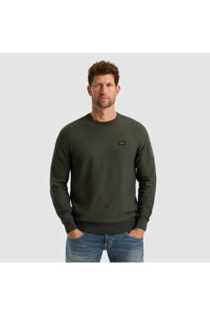 PME Legend PME Legend r-neck american classic singele jersey knit Trui 8039 - beluga