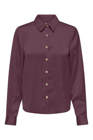 Only Only onlzora ls satin shirt wvn Blouse mauve wine