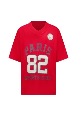Cars Jeans Cars Jeans torrie oversized 98282 T-shirt Korte mouw 60 red