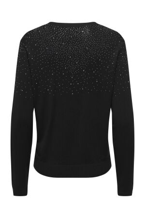 Only Only onlanabella ls bling o-neck knt Trui black w. dark silver