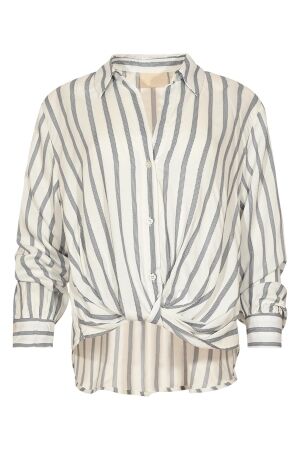 Maicazz Maicazz sense - blouse sp26.20.004 Blouse silver stripe