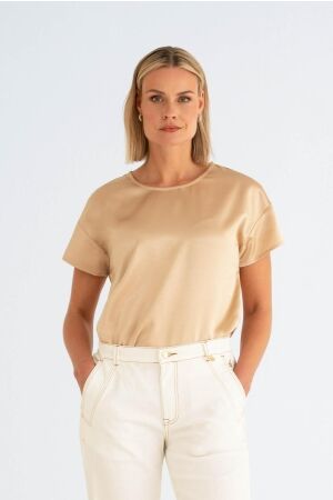 Maicazz Maicazz millo - top sp26.60.319 T-shirt Lange mouw gold