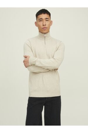 Jack & Jones Jack & Jones jjeemil knit half zip noos Trui 3898047 oatmeal melange